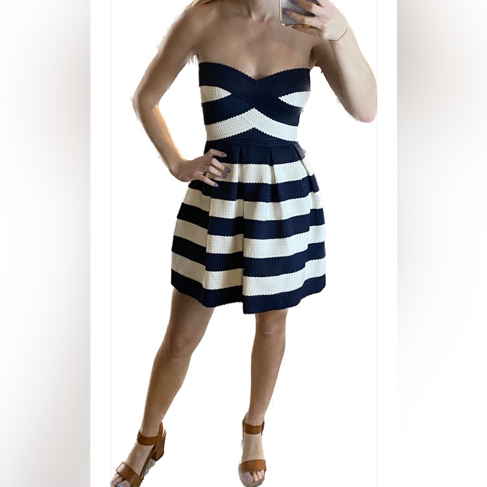 Strapless midi dress